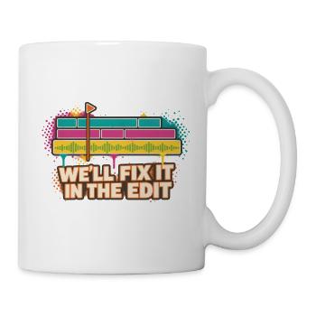Bunte Klang-Edit Grafik - Tasse - Weiß - Rechts