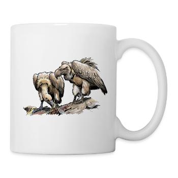 Geierpaar am Fels - Tasse - Weiß - Rechts