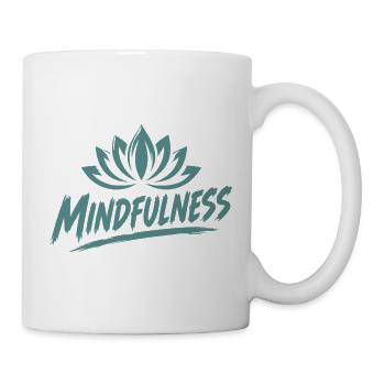 Mindfulness Achtsamkeit Lotusblumen Meditation - Tasse - Weiß - Rechts