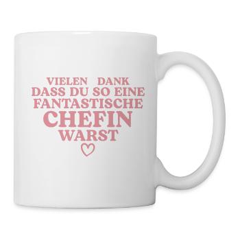 Beste Chefin Abschied Rente Jobwechsel - Tasse - Weiß - Rechts