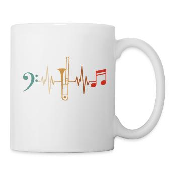 Posaunist Herzschlag-Posaune - Tasse - Weiß - Rechts