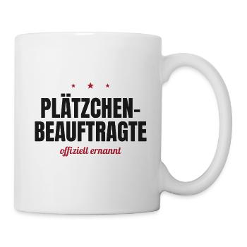 Plätzchen-Beauftragte – offiziell ernannt - Tasse - Weiß - Rechts