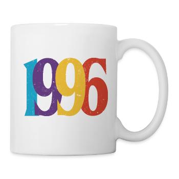 1996 Geburtstag geboren in 1996 Vintage-Retro-Geschenk - Tasse - Weiß - Rechts