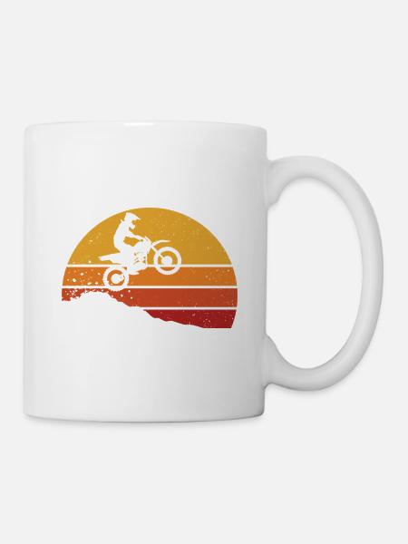 Dirt Bike Motocross Motorrad Enduro Motorradfahrer - Tasse - Weiß