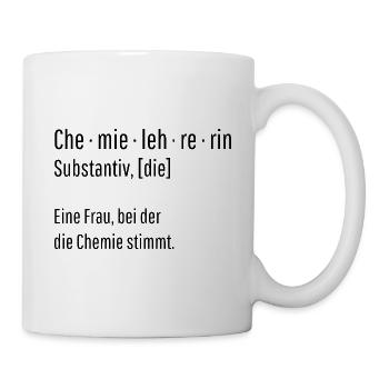 Chemielehrerin Substantiv Definition Geschenk - Tasse - Weiß - Rechts
