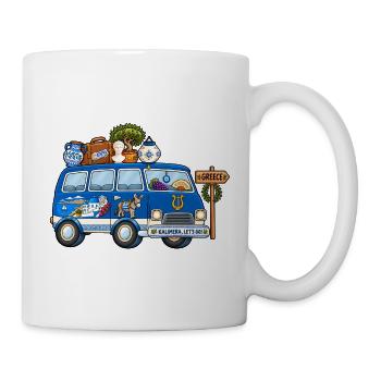 Griechenland Camper Wohnmobil - Tasse - Weiß - Rechts