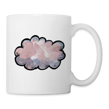 Pastellwolken-Aquarell-Traum - Tasse - Weiß - Rechts