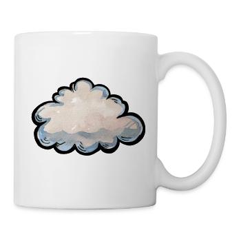 Pastel Cloud Aquarellgrafik - Tasse - Weiß - Rechts