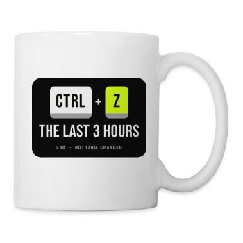 Strg Z: Die letzten 3 Stunden - Tasse - Weiß - Rechts