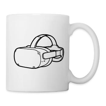 VR Brille Headset Grafik - Tasse - Weiß - Rechts