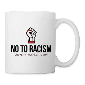 Nein zu Rassismus! *Gehetzte Faust* - Tasse - Weiß - Rechts