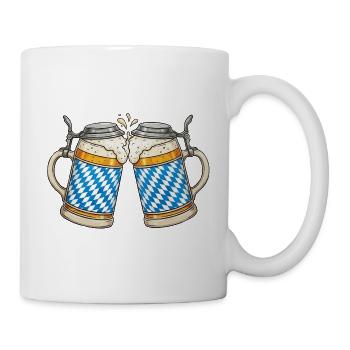 Prost Bayerische Bierkrüge - Tasse - Weiß - Rechts
