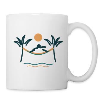 Palmenstrand Hängemattenzauber - Tasse - Weiß - Rechts