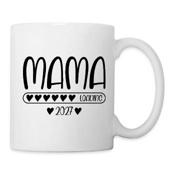 Mama 2027 Loading Baby Schwangerschaft verkünden - Tasse - Weiß - Rechts