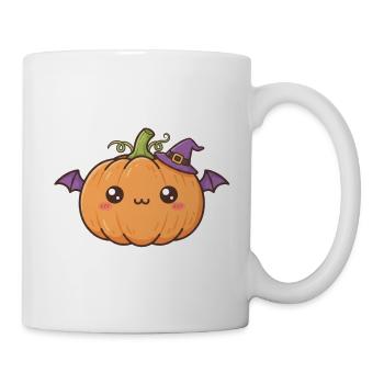 Halloween Kürbis - Tasse - Weiß - Rechts