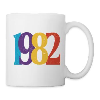 Geboren 1982 Geburtstagsgeschenk Geburtstag 82 - Tasse - Weiß - Rechts