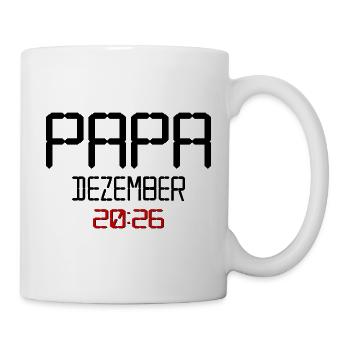 Geburt Baby Papa, Dezember 2026 - Tasse - Weiß - Rechts