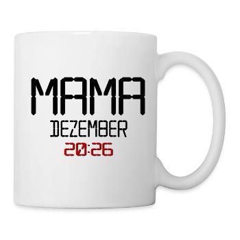Geburt Baby, Dezember 2026 Mama - Tasse - Weiß - Rechts