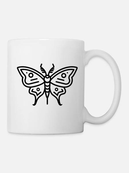 Moon Butterfly - Tasse - Weiß