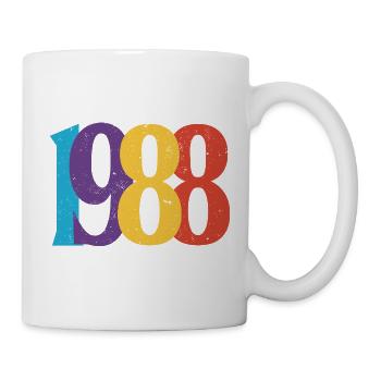Geboren 1988 Geburtstagsgeschenk Geburtstag 88 - Tasse - Weiß - Rechts