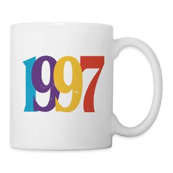 Geboren 1997 Geburtstagsgeschenk Geburtstag 97 - Tasse - Weiß - Rechts