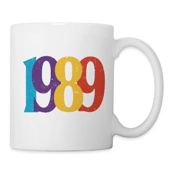 Geboren 1989 Geburtstagsgeschenk Geburtstag 89 - Tasse - Weiß - Rechts