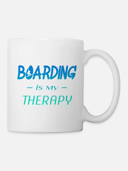 Boarding Therapy: Surf Vibes - Tasse - Weiß