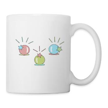 Pastell Kugelparty - Tasse - Weiß - Rechts