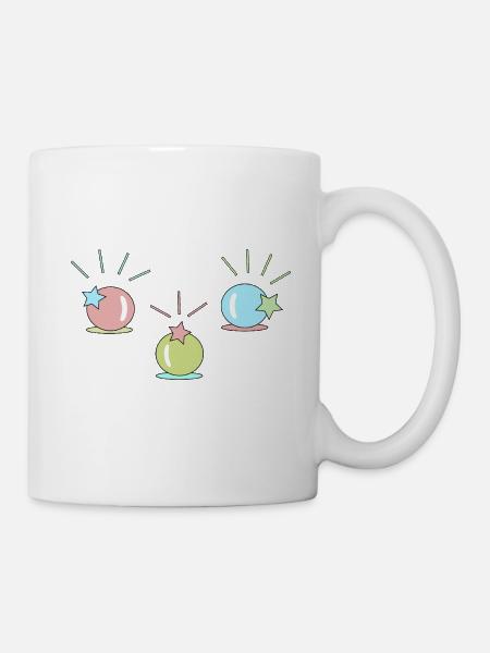 Pastell Kugelparty - Tasse - Weiß