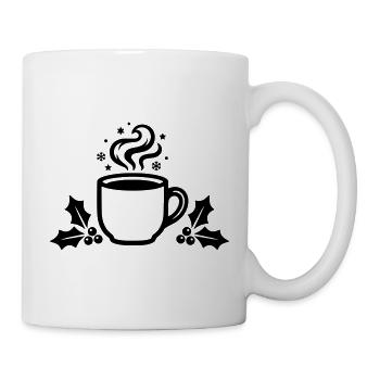 Winter Tasse Ilex Grafik - Tasse - Weiß - Rechts