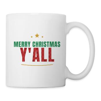 Merry Christmas Y'all – Buffalo Plaid - Tasse - Weiß - Rechts