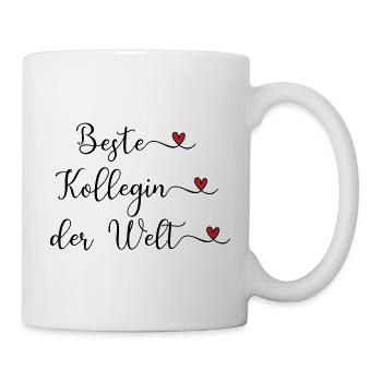 Beste Kollegin der Welt - Tasse - Weiß - Rechts