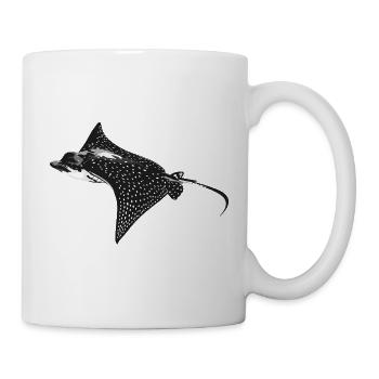 Monochrome Mantarochen Dot Muster - Tasse - Weiß - Rechts