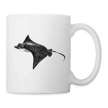Gepunktete Rochen-Silhouette - Tasse - Weiß - Rechts