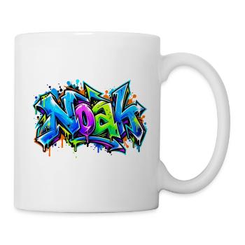 Noah Graffiti Name: Wildstyle Neon Drip Street Tag - Tasse - Weiß - Rechts