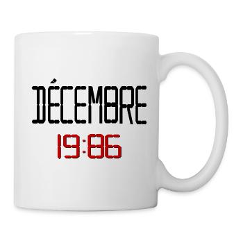 Dezember 1986 Jubiläum - Tasse - Weiß - Rechts
