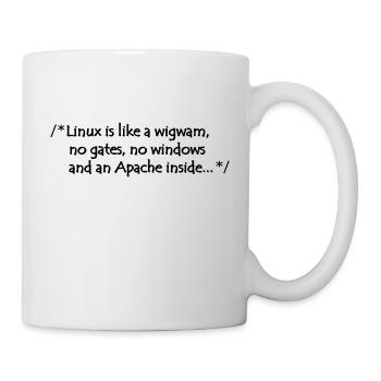Linux is like a wigwam - Tasse - Weiß - Rechts