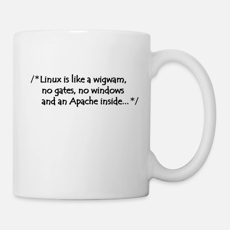 Linux is like a wigwam - Mug - white