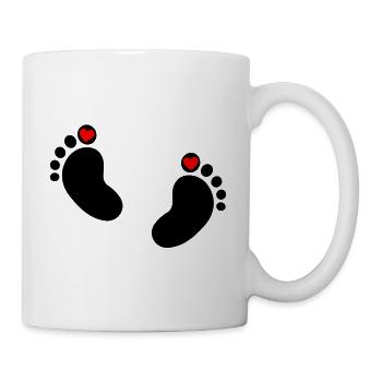 baby feet - Mug - white - Right