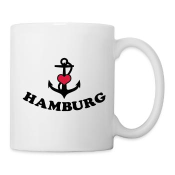 21 Hamburg Anker Herz 2c - Tasse - Weiß - Rechts