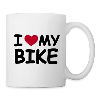 I Love My Bike - Tasse - Weiß - Rechts