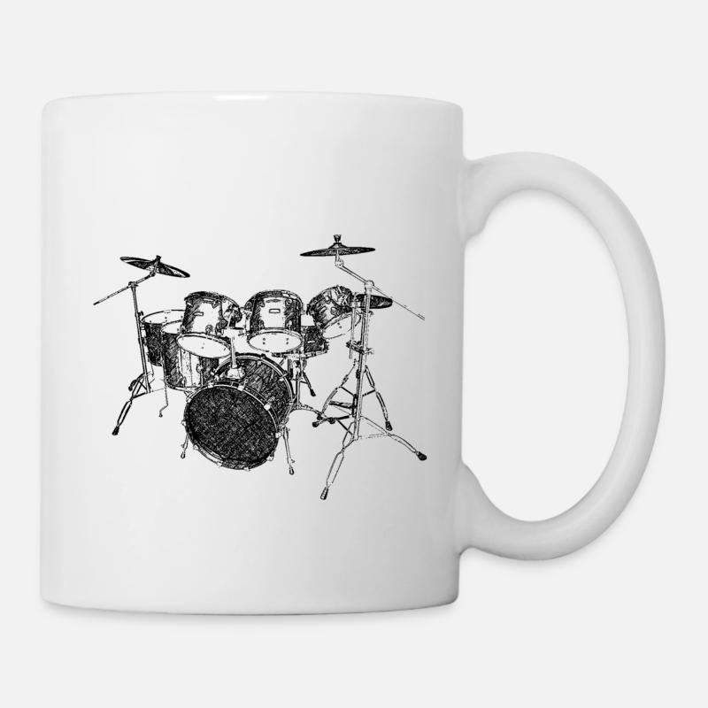 Schlagzeug - Tasse - Weiß