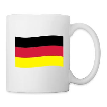 Deutschland Fahne Flagge Deutschlandfahne - Tasse - Weiß - Rechts