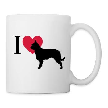 I love Berger de Picardie - Tasse - Weiß - Rechts