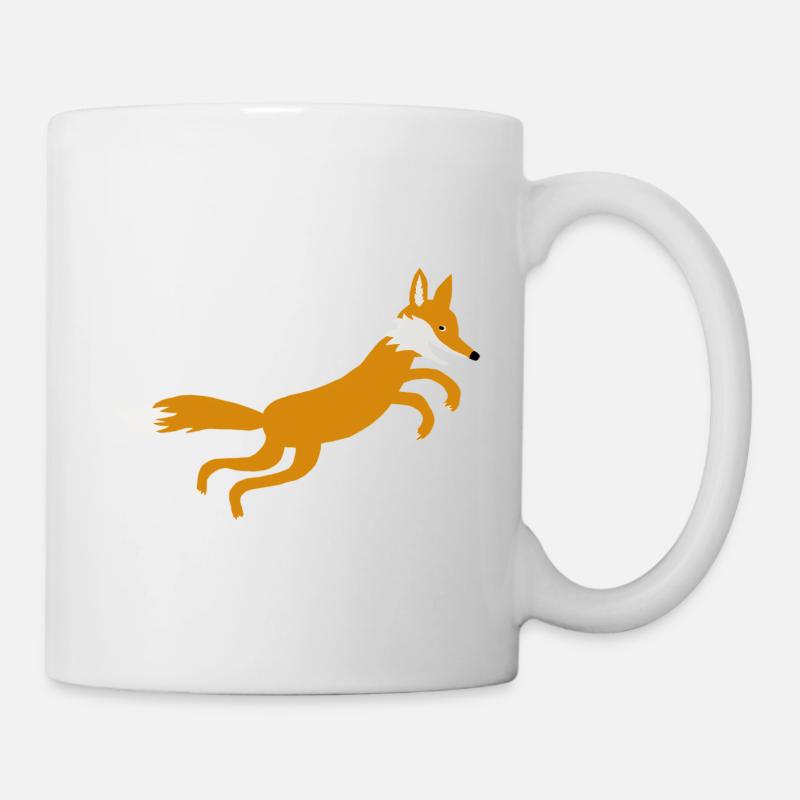 Fuchs springt - Tasse - Weiß