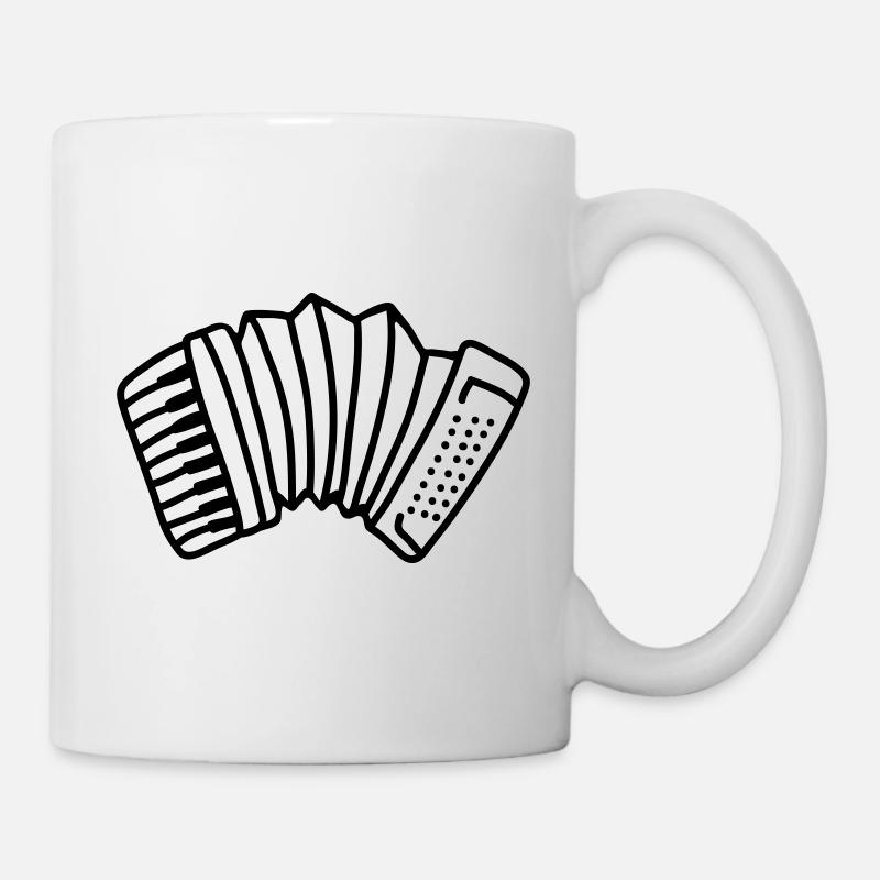Akkordeon - line - Tasse - Weiß