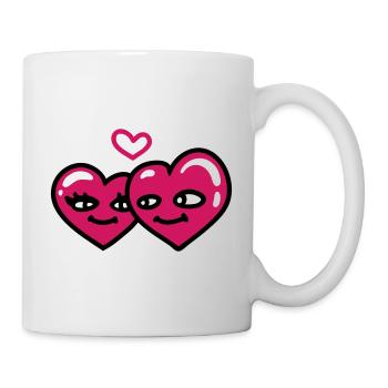hearts in love - Mug - white - Right