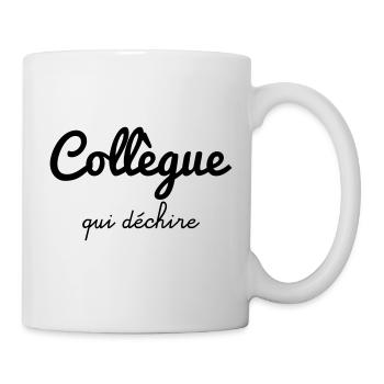 Collègue qui déchire - Mug blanc - blanc - Droite