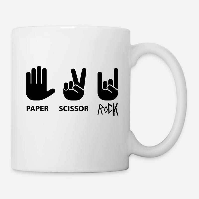 Paper scissor rock - Mug - white