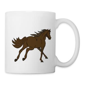 Pferd - Tasse - Weiß - Rechts